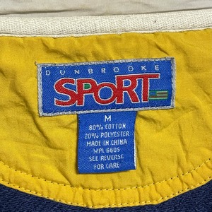 【dunbrooke sport】ワンポイント 刺繍ロゴ ロッキーマウンテン Rocky mountain サイドポケット ハーフジップ スナップ スウェット プルオーバー ダンブルックM US古着