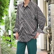 smooth cloth multi diagonal stripe shirt
