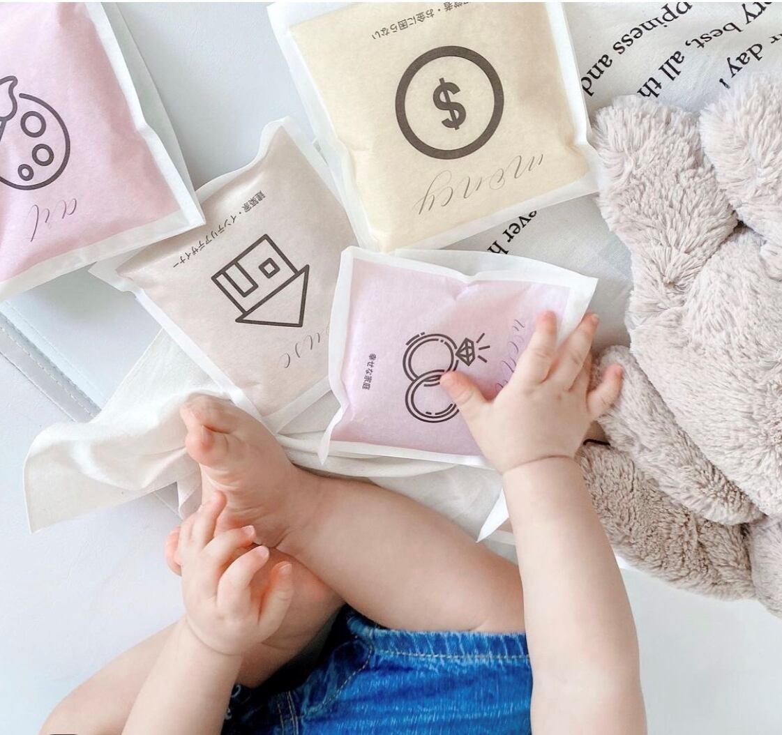 お名前刺繍 風呂敷付き 選びとり一升米 ３点セット Adorable Closet 一升米 出産祝い オーダーメイド