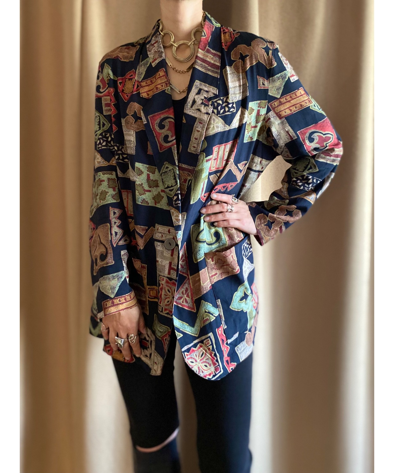 MADE IN U.S.A. tailored shirt jacket-4150-6