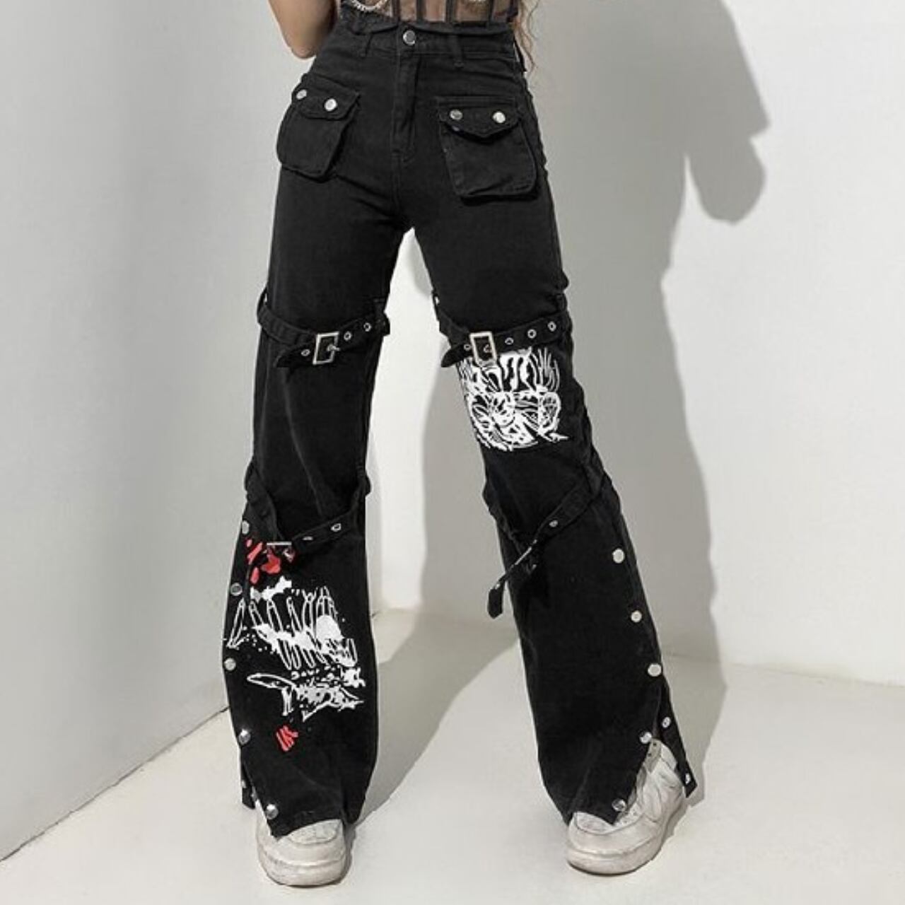 パンクベルトパンツ　1193