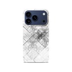 浪漫 - 和風 カードポケット付きマットiPhoneケース【Monochrome Kyoto】