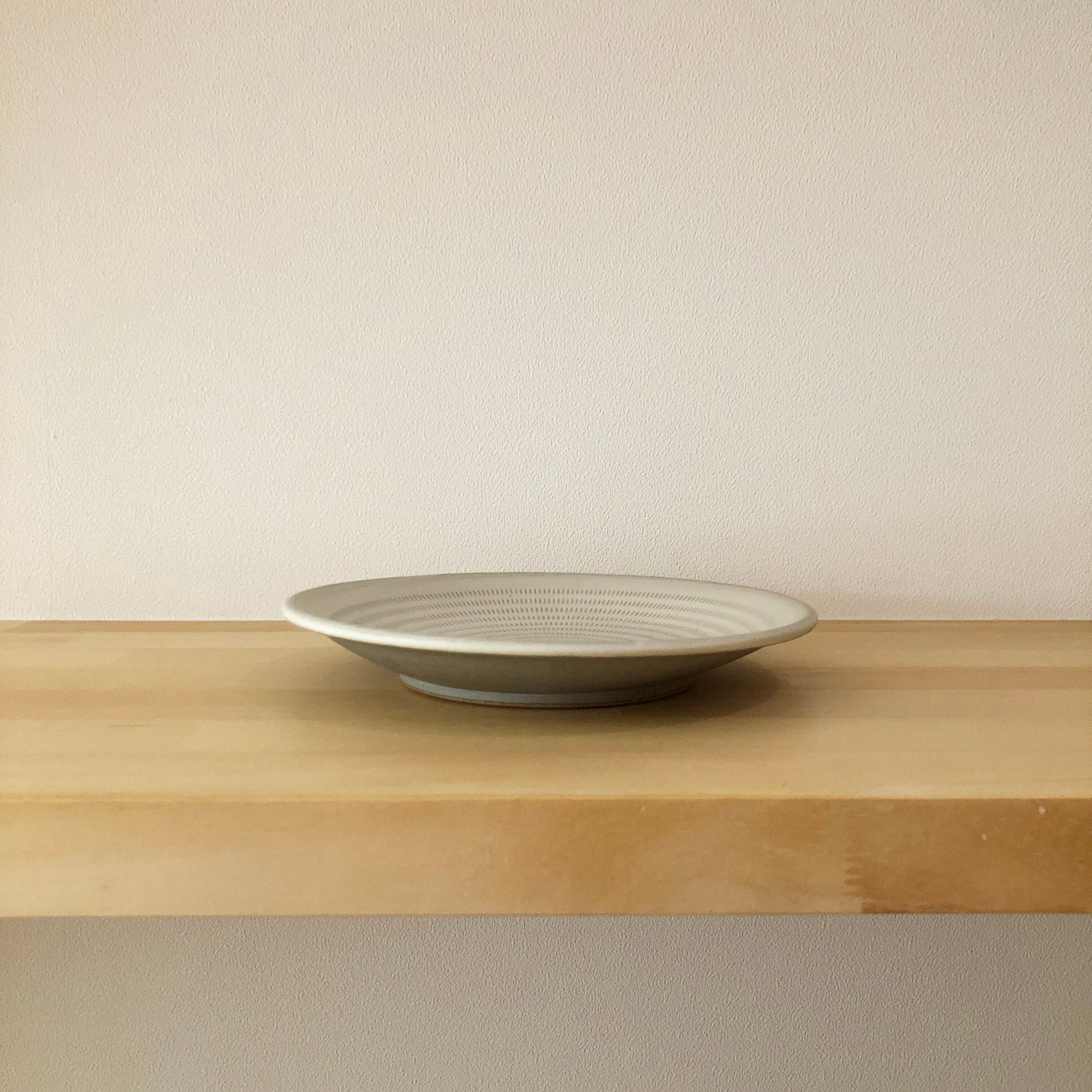 小石原焼 山ツ窯 飛びかんな 平皿 白灰釉 五枚 小石原焼 皿」の