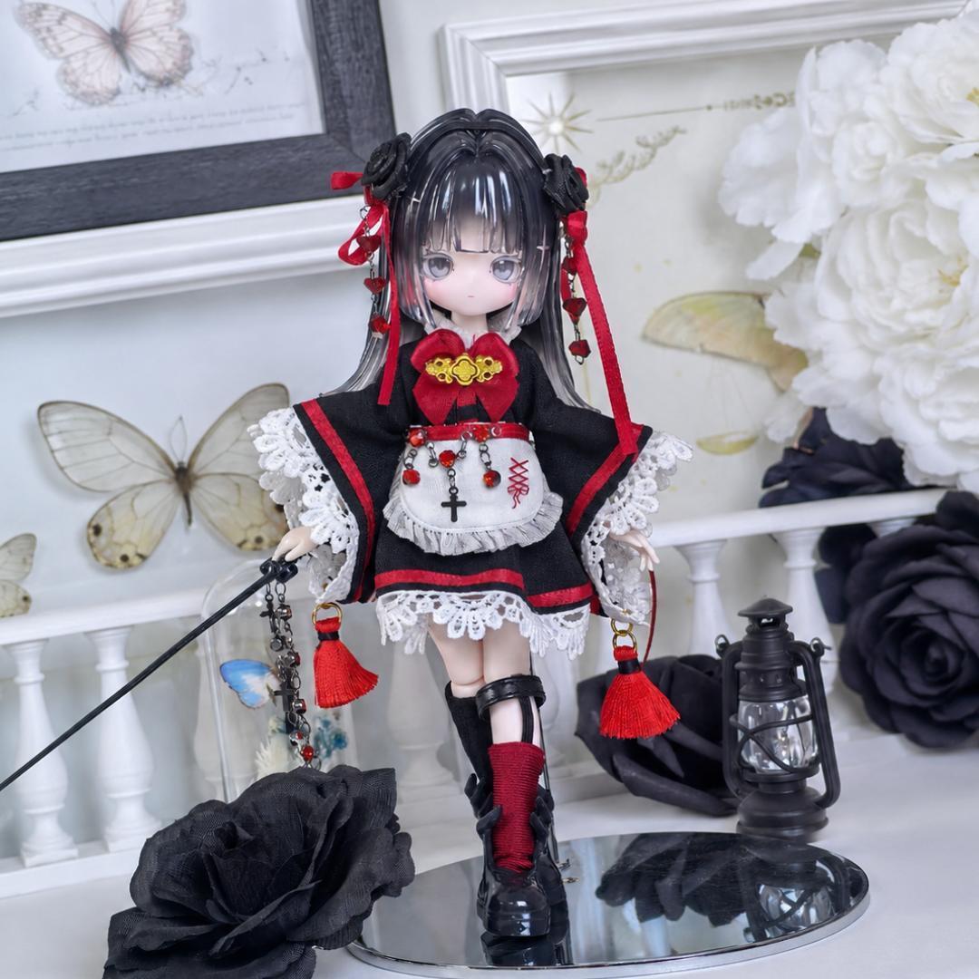 ブラインドドール アウトフィット ドール服 ドレス レース 1/12 1/8