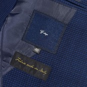 上下 G-stage ジーステージ イタリア製生地 ワッフル風生地 2B テーラードジャケット スラックス セットアップ スーツ 48/ネイビー系 メンズ