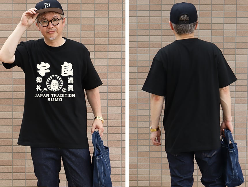豊昇龍】 半袖Tシャツ 大相撲 力士イラスト 黒/白/ネイビー 日本相撲