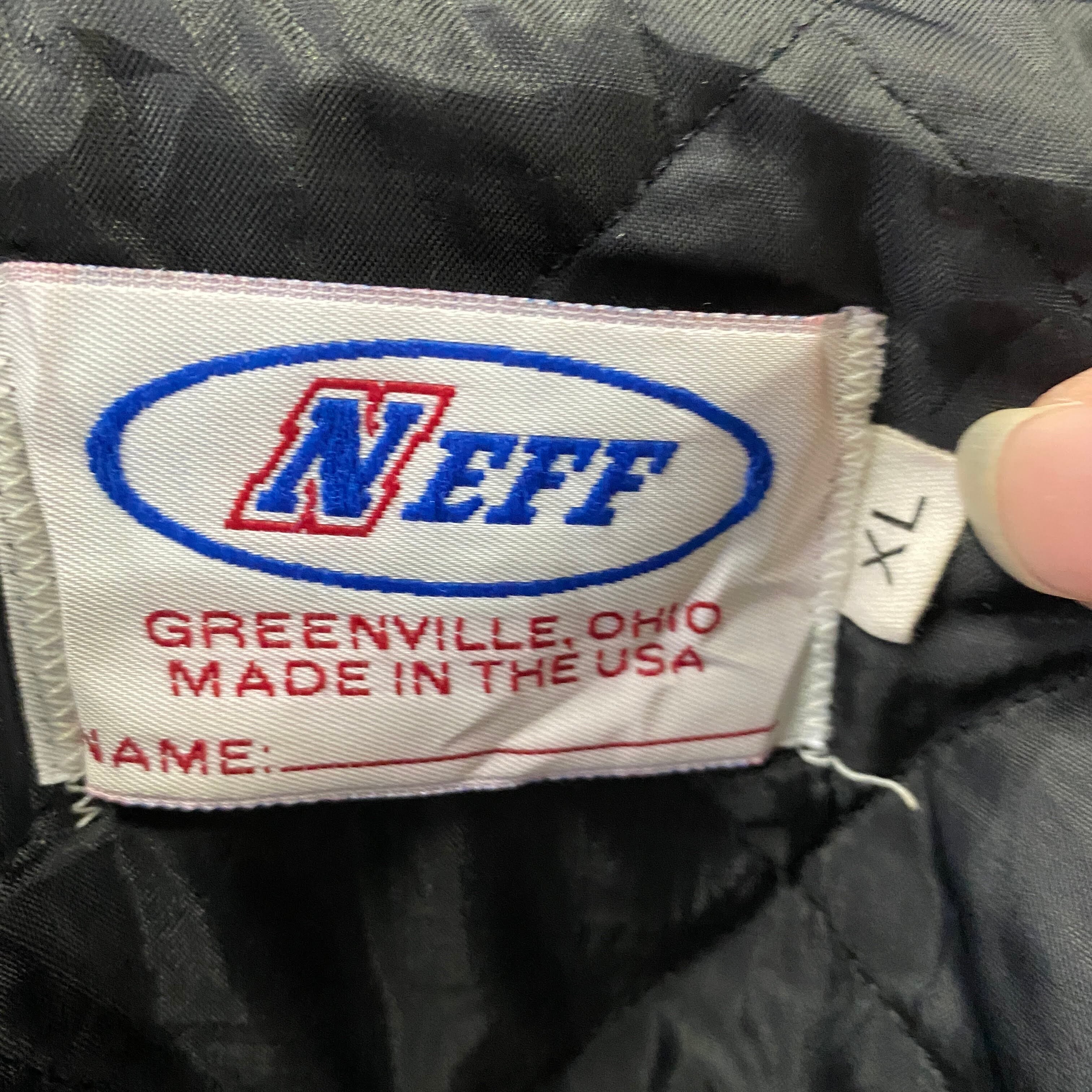 USA製 90年代 NEFF 袖レザー ウールスタジャン メンズxL 古着 ネフ ...