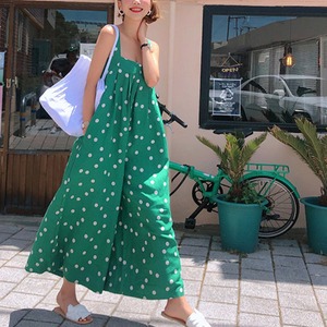 polka dot sleeveless chiffon jumpsuit(2color)<d1714>