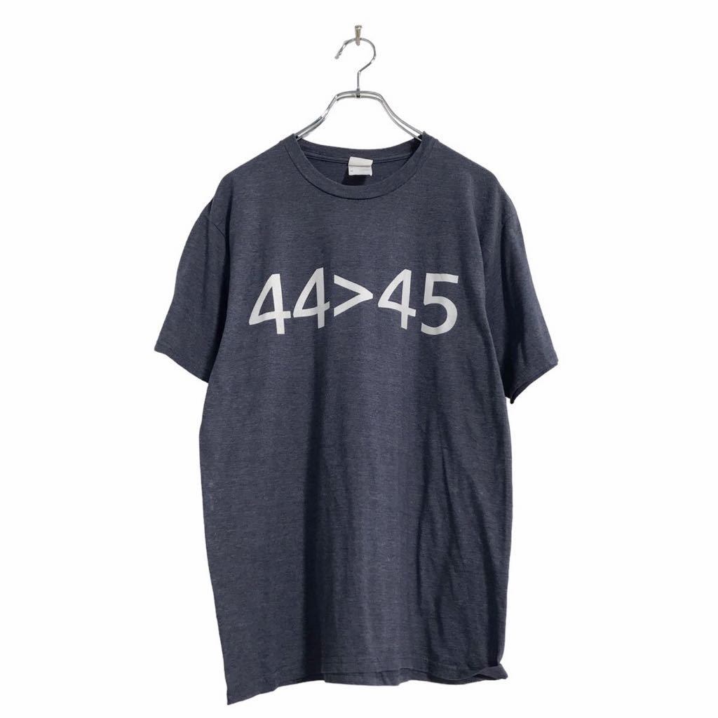 PORT&COMPANY 半袖 プリント Tシャツ M ダークグレー ポートアンドカンパニー 数字 古着卸 アメリカ仕入 a507-6109