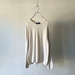 -Ralph Lauren- off-white thermal l/s T-shirt