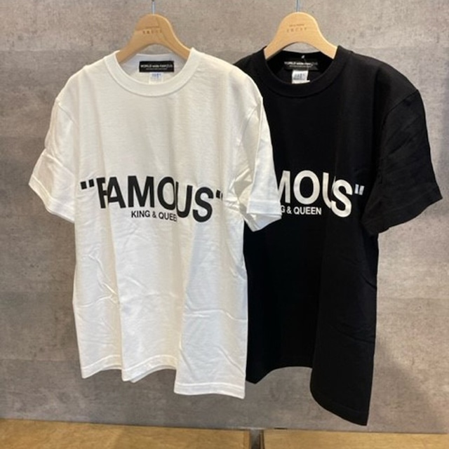 Ｔシャツ 半袖 トップス カットソー ロゴ シンプル ストリート ワールドワイドフェイマス WORLD wide FAMOUS K&Q T