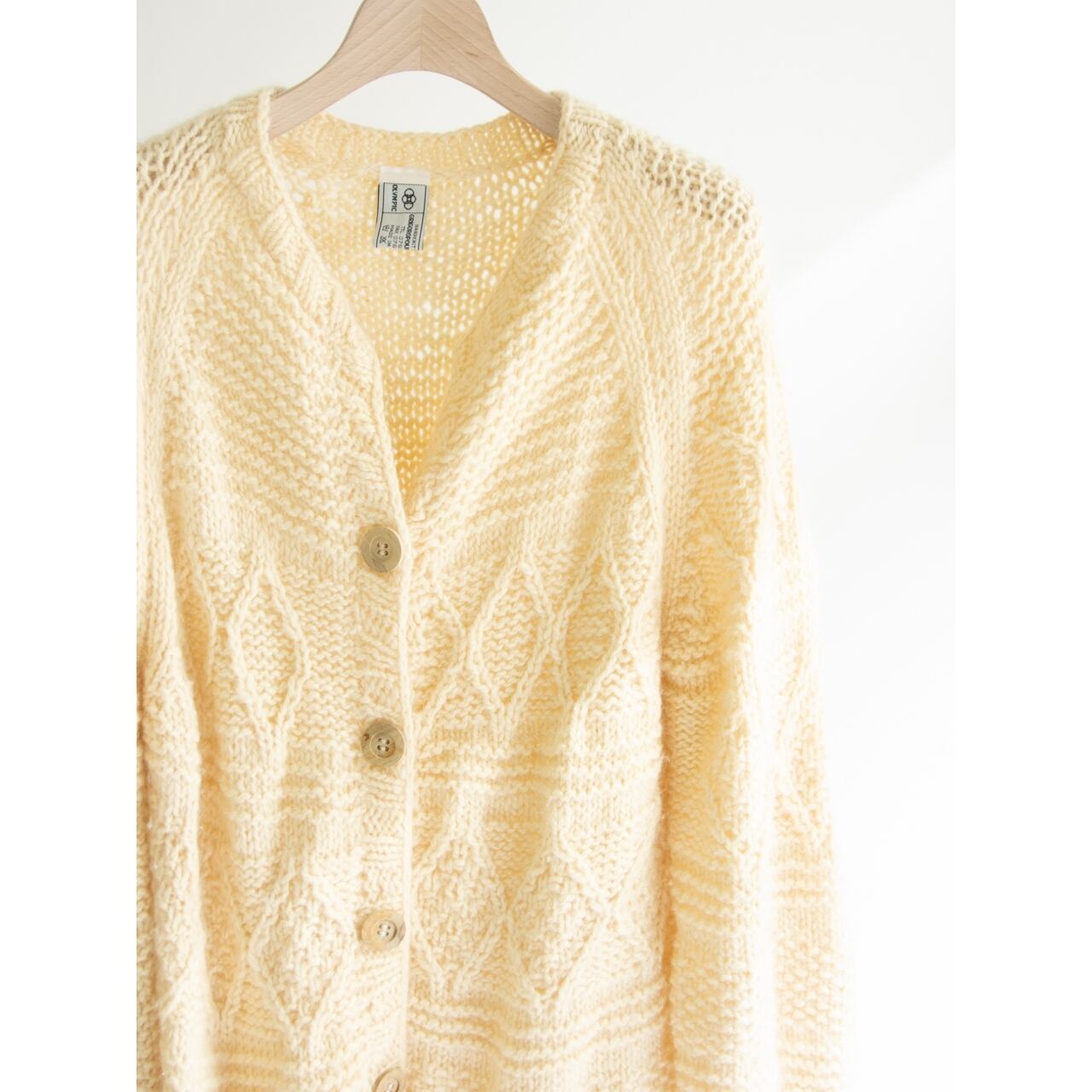 【GRIGORPOPULOS PETROS】Made in Greece 70-80's Wool Hand Knit Cardigan(ギリシャ製 ハンドニットウールカーディガン)