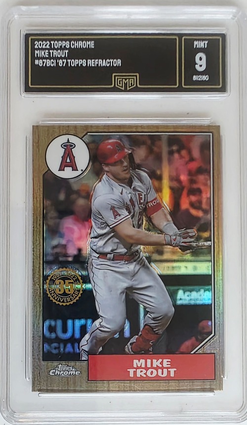 Mike Trout 2022 Topps Chrome Refractor GMA 9