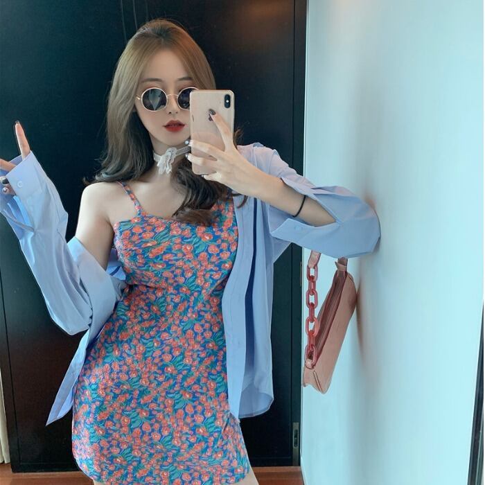 スカート サマースタイルスタンダードFlowerデザイン ショートスリムドレス レトロ 夏物 フラワーデザイン スクウェア ドラファッションホール24349073019