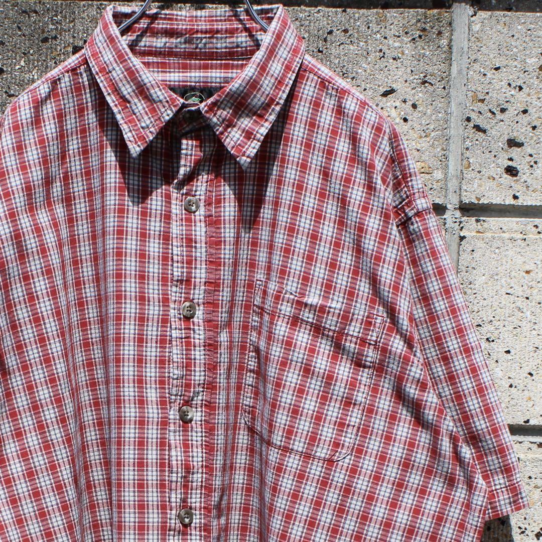 【XLサイズ】RED HEAD チェック柄 ビッグサイズ ビッグシルエット 古着 ダッドシャツ