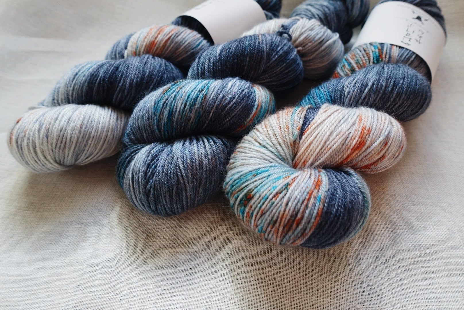 手染め糸★お得セット★№1 手染め糸]Premium Silk+Wool Sock_vintage denim | 手染め毛糸の