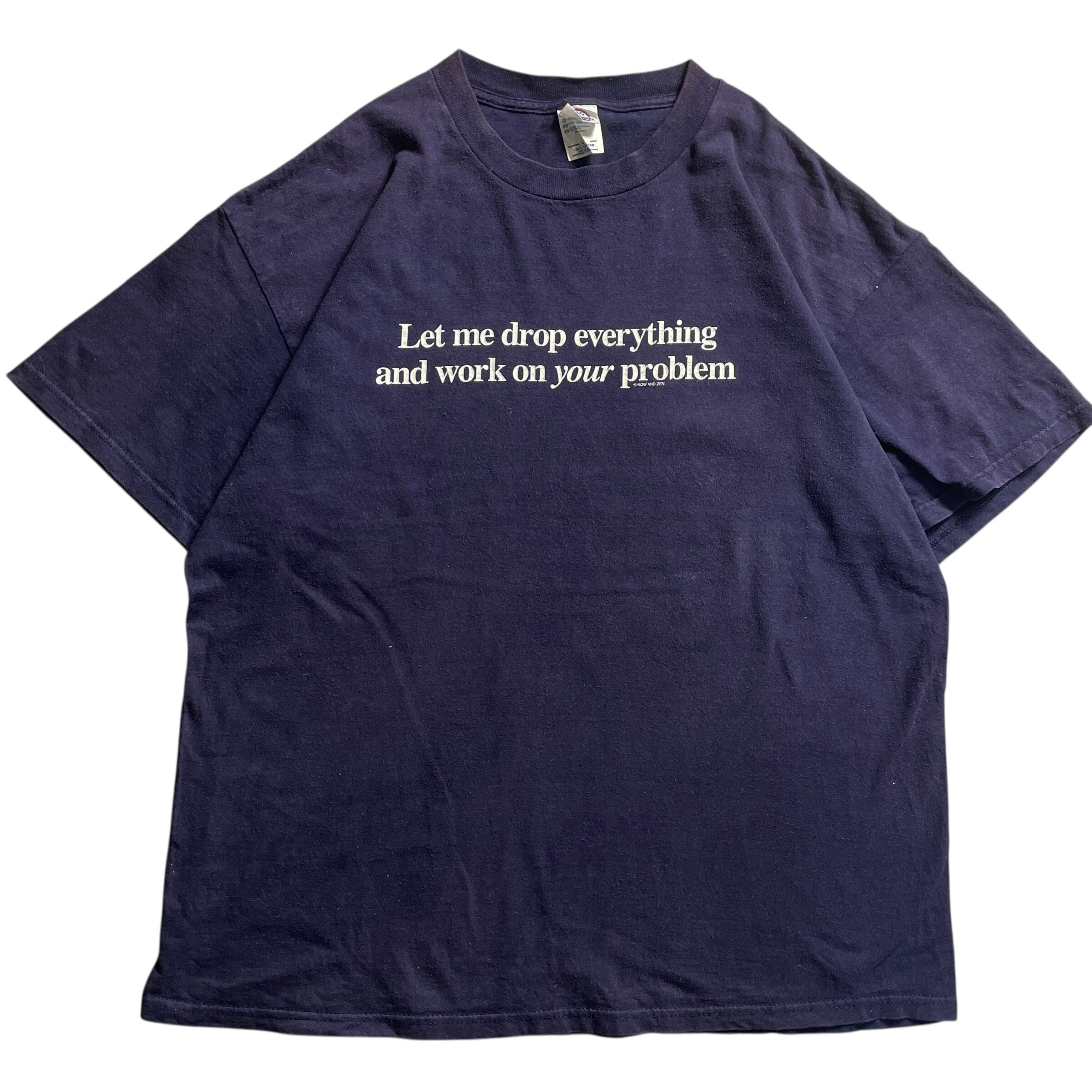 90s USA製 messageフェード vintage T-shirt