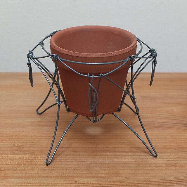 Wired ワイヤー鉢カバー（素焼き3号鉢付き） | Wired（ワイヤード