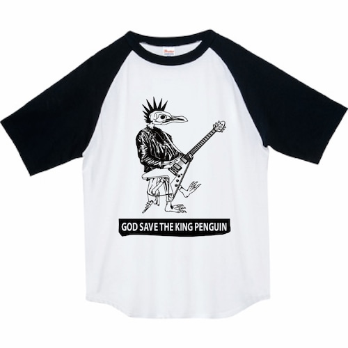 GOD SAVE THE KING PENGUIN　ラグランTシャツ