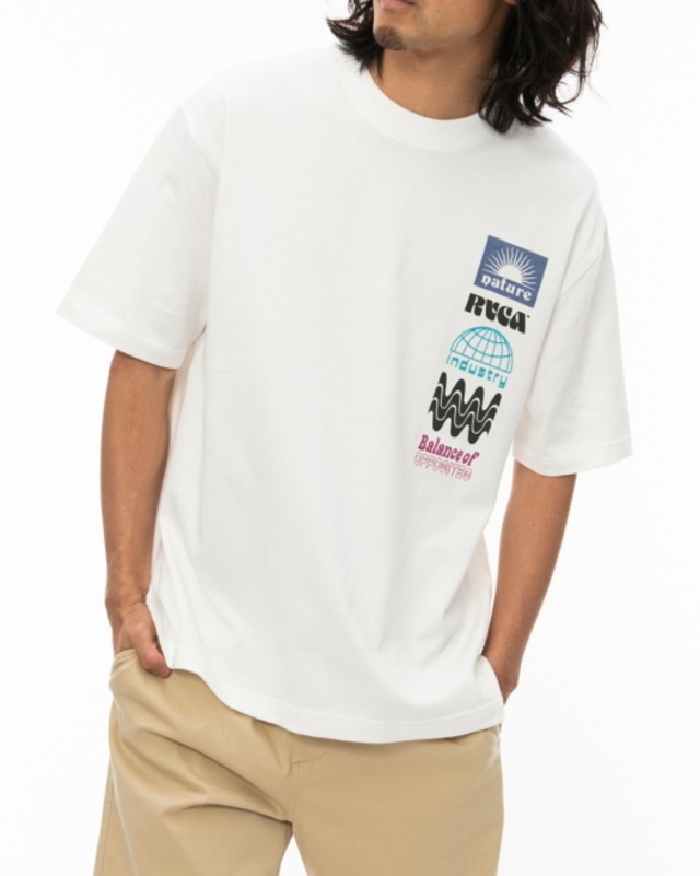 RVCA (ルーカ) VIBRATIONS Tシャツ OFF (オフホワイト) BC041284