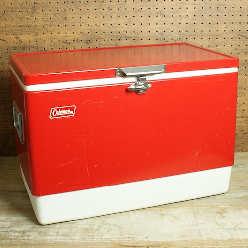 コールマン スノーライト ビンテージ クーラー 56qt レッド 1974年7月製造 [AJ03]