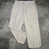 PRONTI rayon blend "杢調" 2tuck slacks