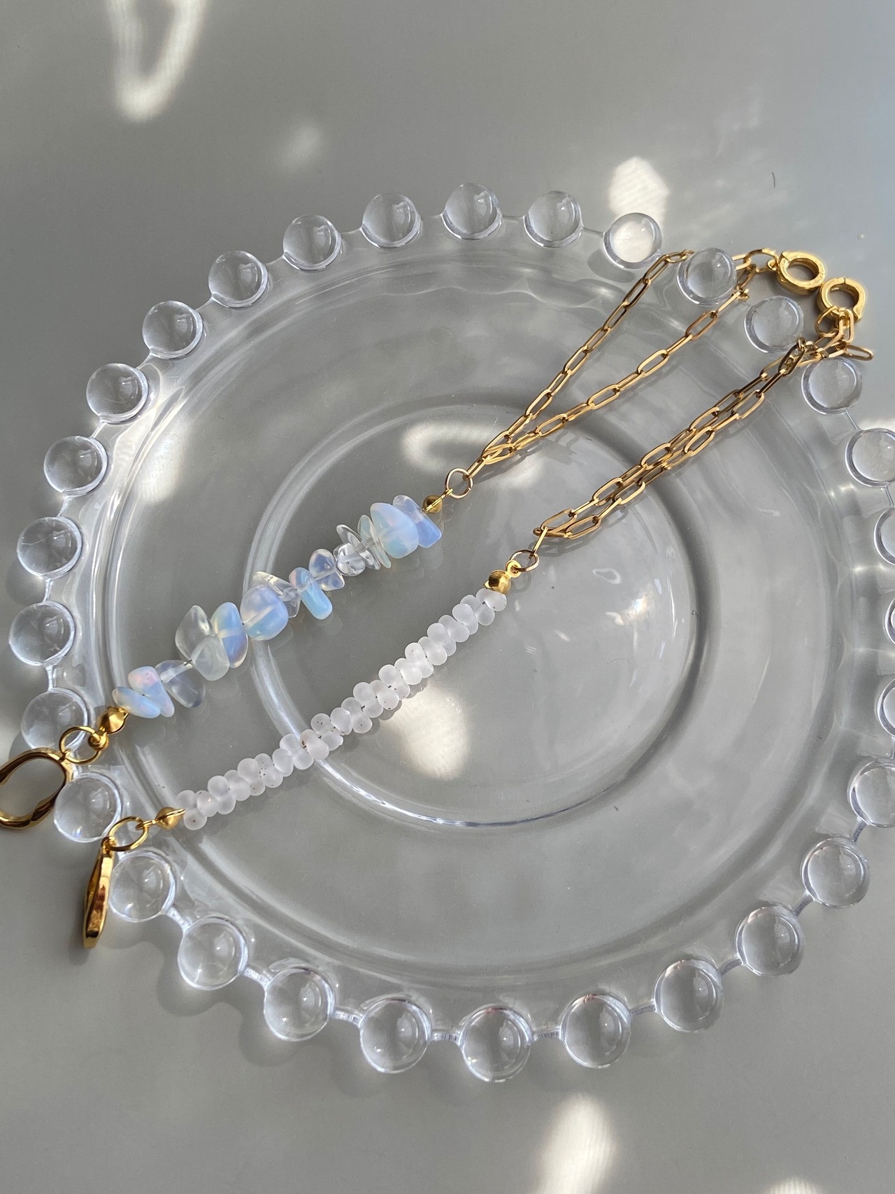 No.9 gold × opal or tsub bracelet | amulet