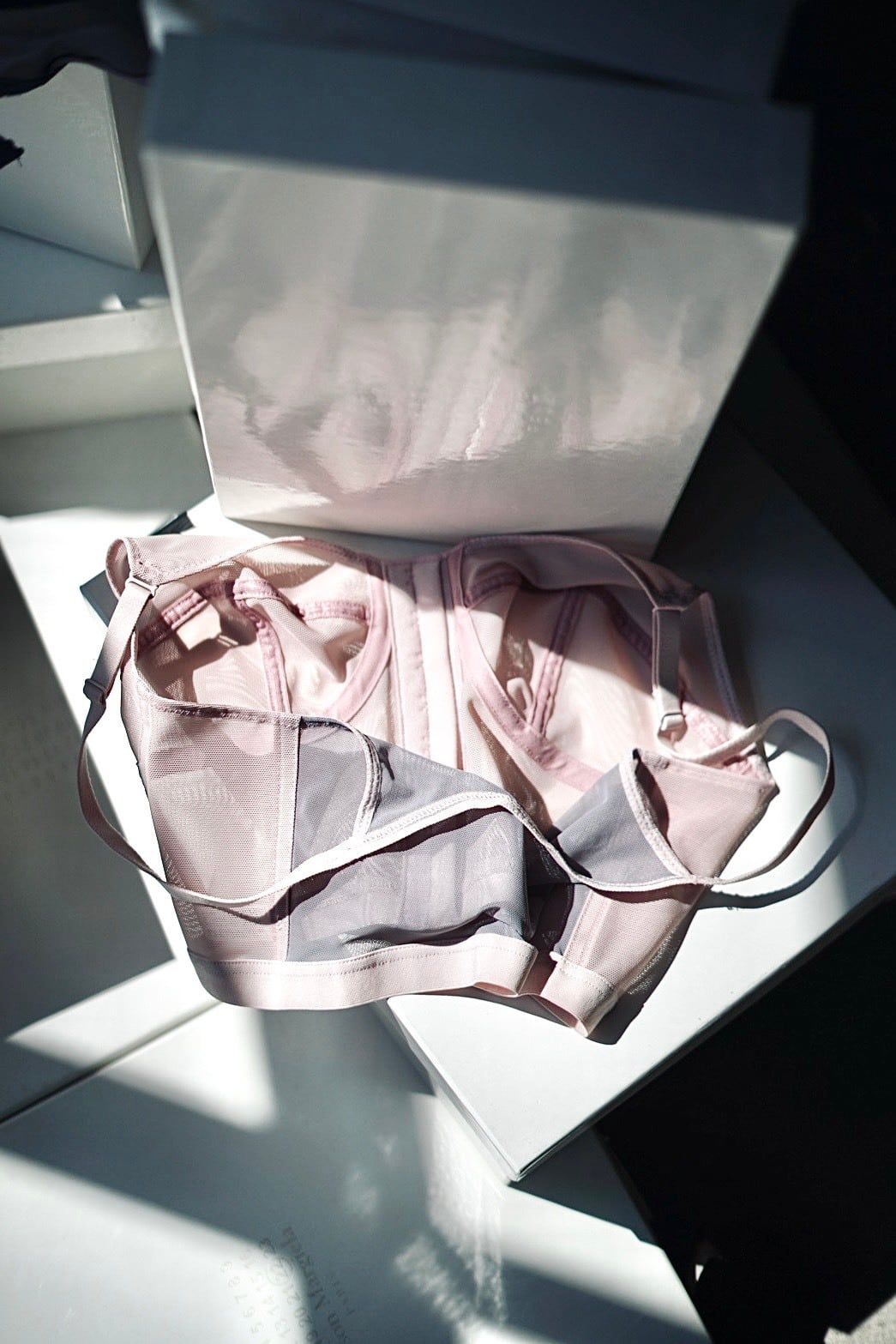 OVERNEATH / NET×BUSTIER (Bustier / 036N) ( Dusty Pink×Grey , Navy