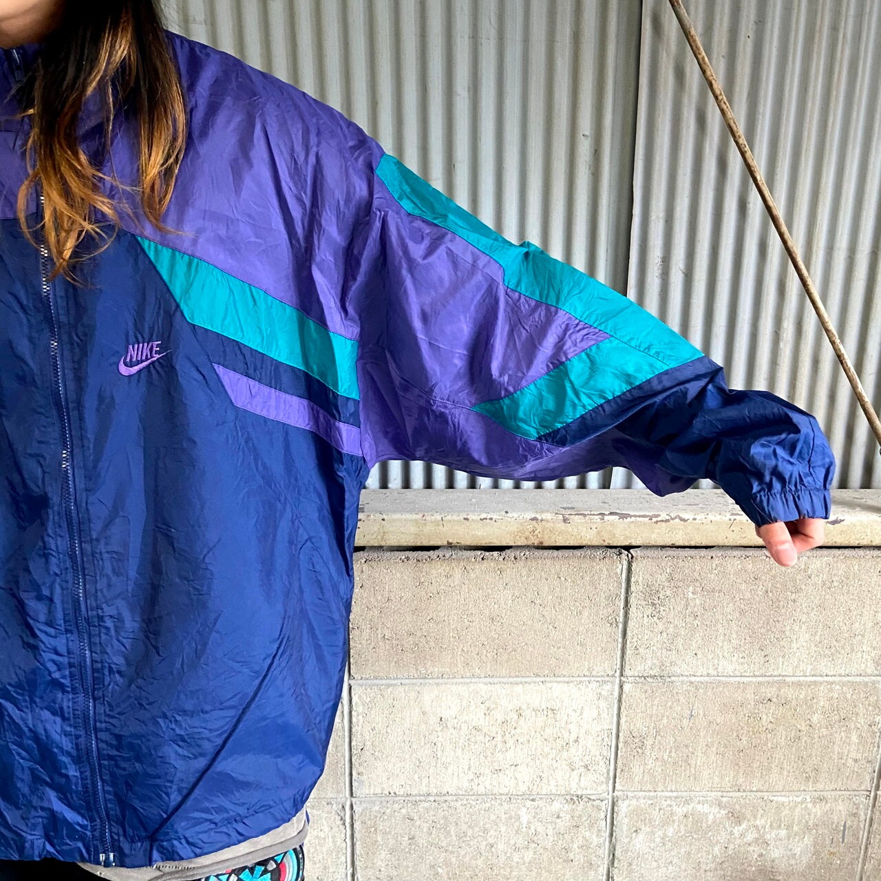 90年代 NIKE ナイキ ナイロンジャケット メンズXL 古着 90s 