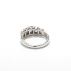エメラルドカット ダイヤモンド デザインリング pt900 / E-F / VVS2 / 0.261ct / 0.577ct / 0.200ct