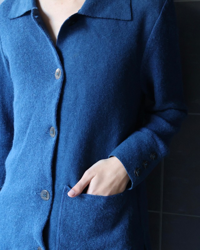 2 pocket shirt knit cardigan