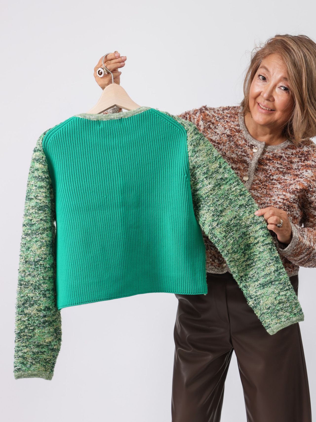 Mylanka(テープヤーンツイードカーディガン)