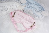 ♡【Sayakadoll original No.17】【受注生産】夢見るエンジェル きらめき天使の羽ビジュー＆サテンアイマスク型ヘッドドレス pink ♡