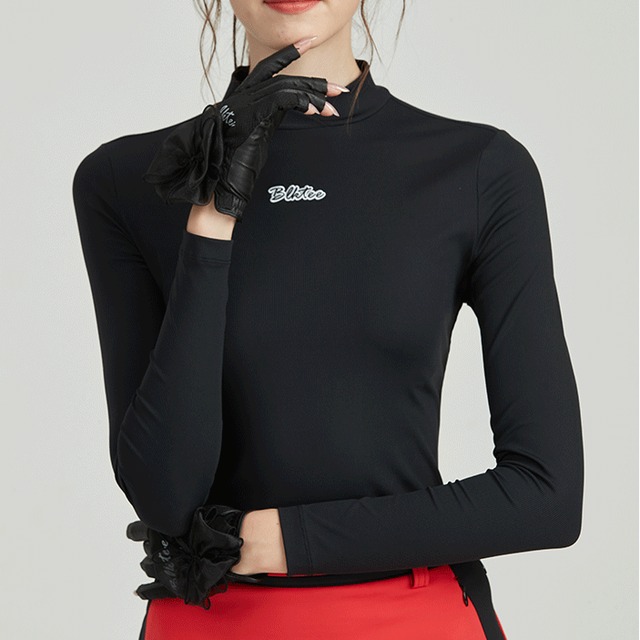 ネイルスルー　ゴルフグローブ　リボン　モノトーン