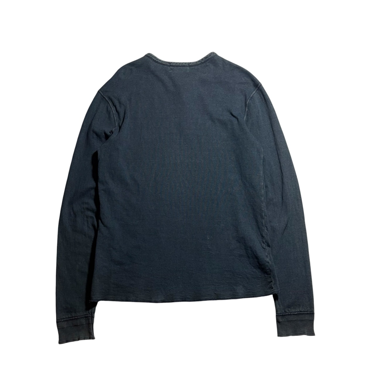 RRL indigo cotton jersey henry neck tee
