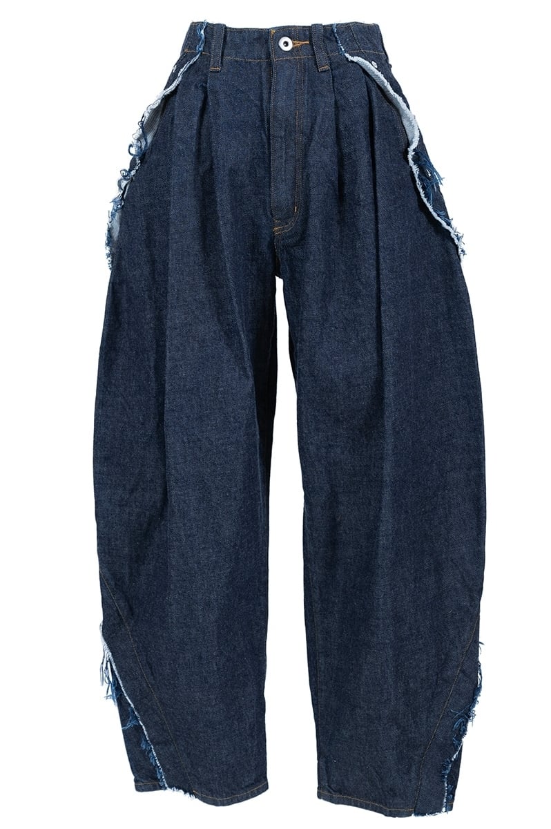 ボーイフレンドデニムパンツ ダークインディゴ