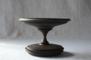 燭台　蝦夷山桜　鉄媒染　160mm