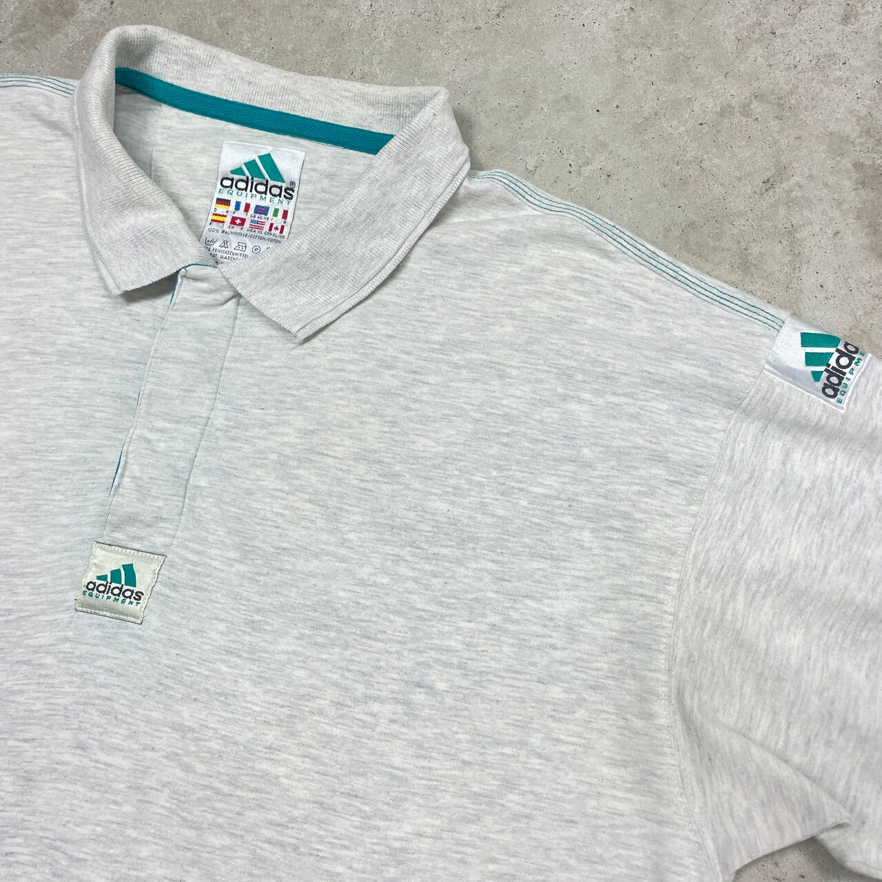 90年代 adidas EQUIPMENT アディダス ポロシャツ メンズXL 古着 90s 