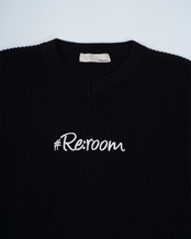【#Re:room】3D LOGO V NECK KNIT［REK172］