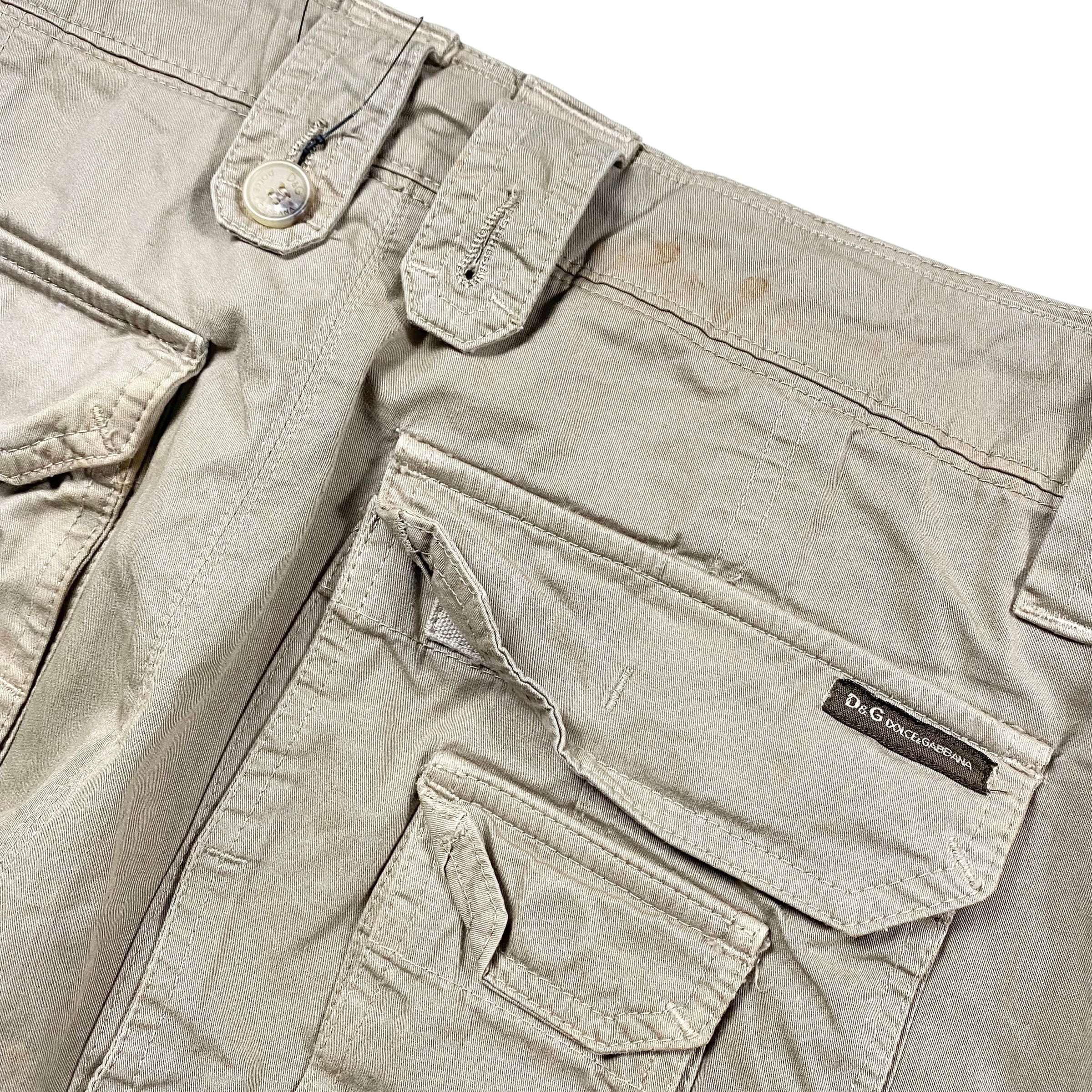 DOLCE & GABBANA ダブルニー カーゴパンツ ブラック 528 DOLCE