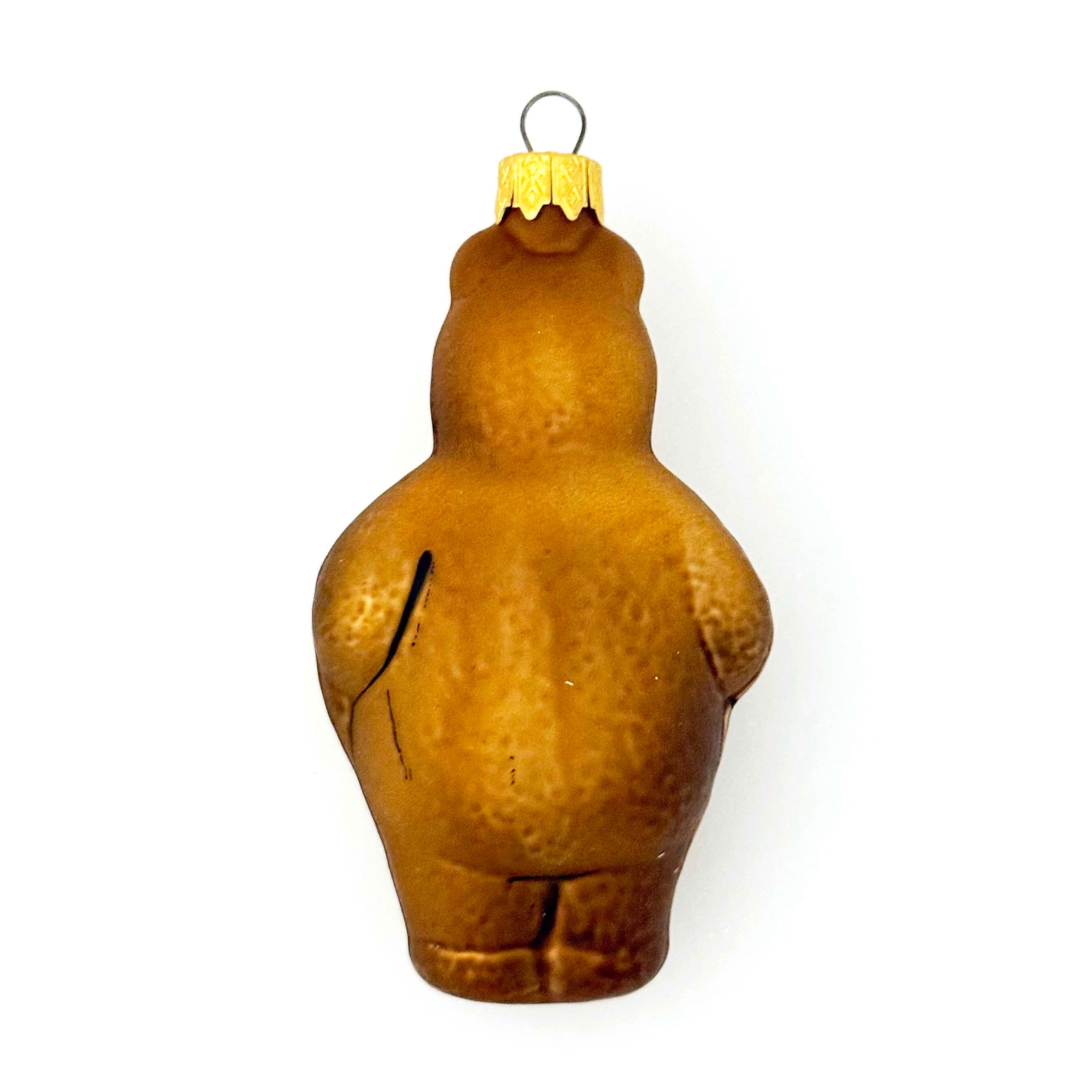 ウクライナ製 ガラスオーナメント(くま 大)