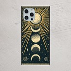 受注生産 iPhoneケース 太陽と月相のゴールド星図｜天体図風 STAR009B