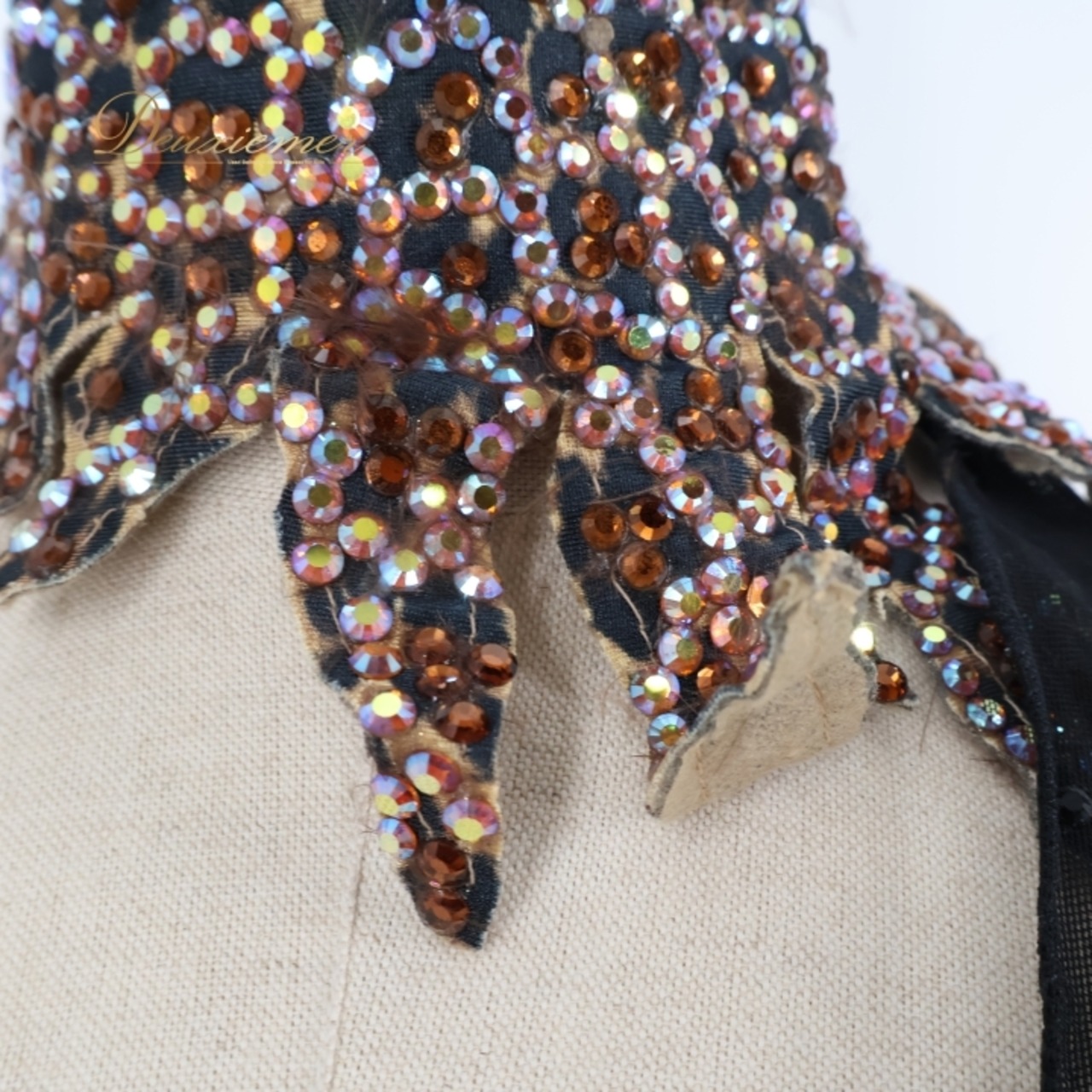 社交ダンス 衣装 ラテン ドレス ワンピース ヒョウ柄 レース 黒 茶色 しっぽ デモ 競技 ダンス パーティ 発表会 お洒落 羽 ファー ブラック系 ブラウン系 おしゃれ かわいい セクシー 軽やか ゴージャス ダンス衣装 フォーマル イベント 伸縮性