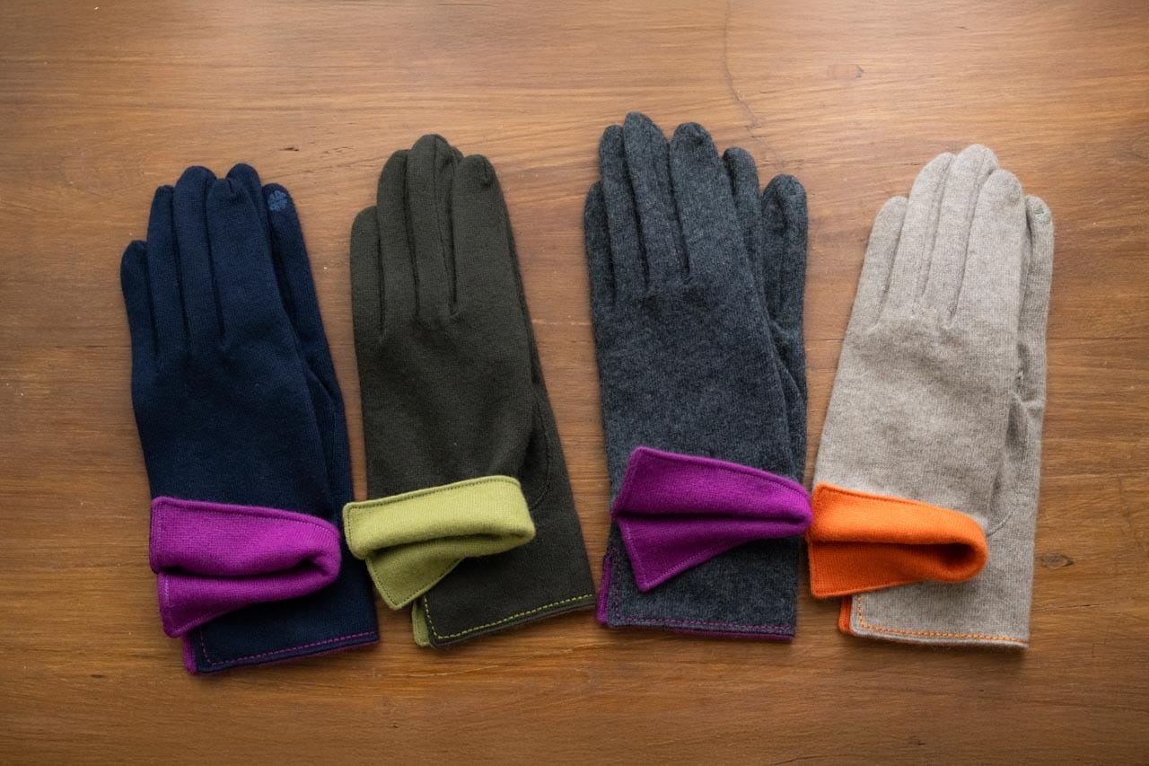 HERMES ダークブラウン カシミヤ手袋 7½ HERMES ダークブラウン カシミヤ手袋 7½