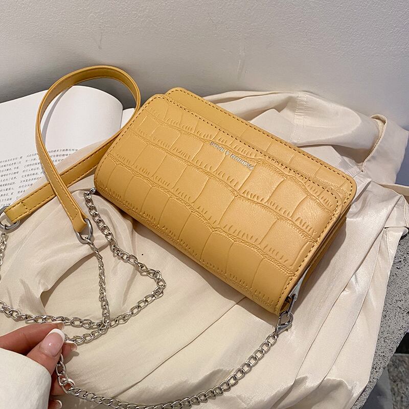 サマーチェーン レッド 夏物 スクウェア メッセンジャーバッグ 手作りハンドバック61011999131