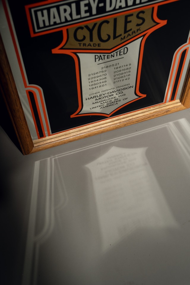80s Official Harley Davidson Vintage Mirror Sign