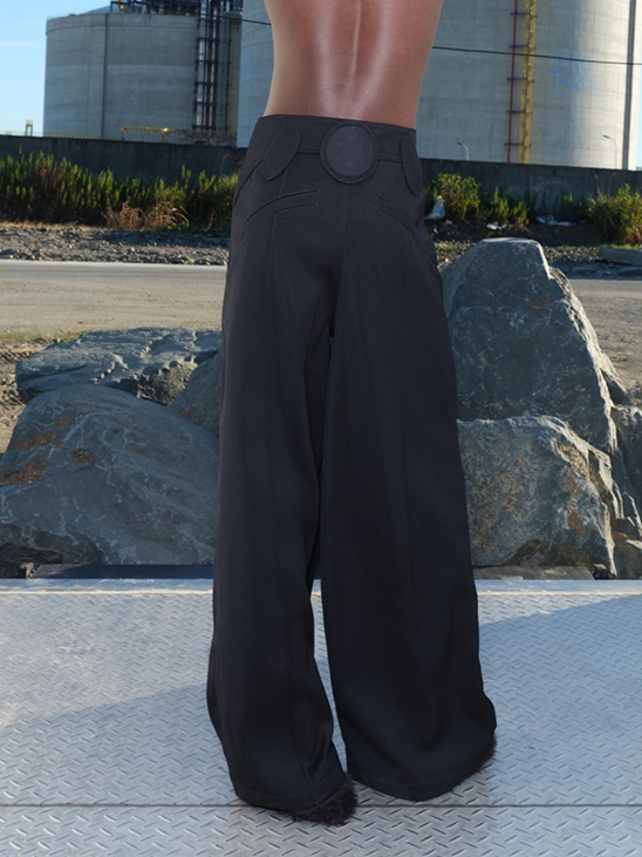 NUTEMPEROR Quip Project 025 Wool Blend Wide Trousers