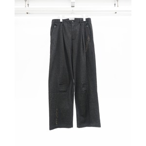 [ Professor.E ](プロフェッサーイー) 26FW-PE-TRL-03 Embroidered Overlock Trousers
