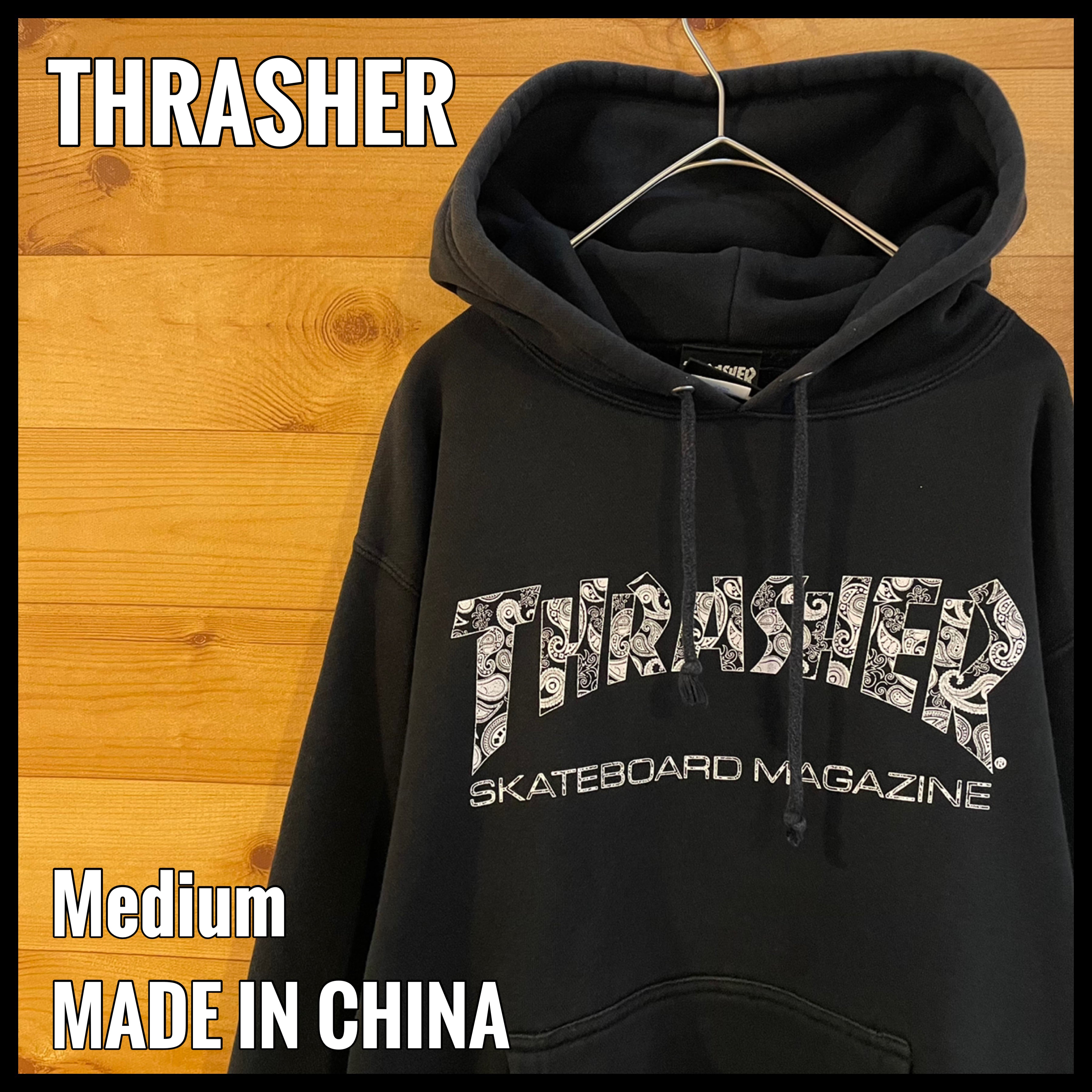 THRASHER】ロゴ プリント スウェット パーカー ペイズリー