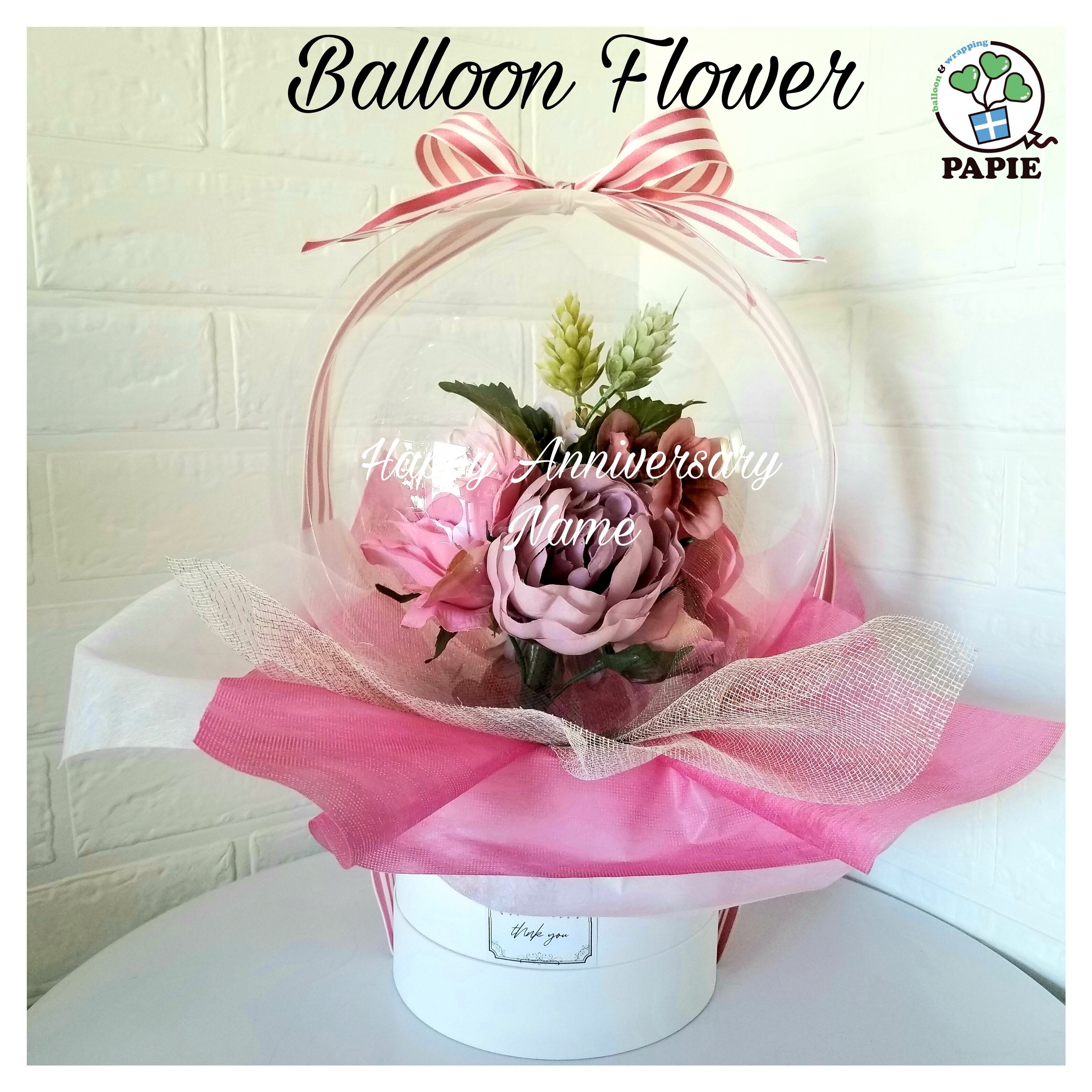 大人ピンクのバルーンフラワー 結婚祝い 誕生日祝い 開店祝い | balloon-PAPIE